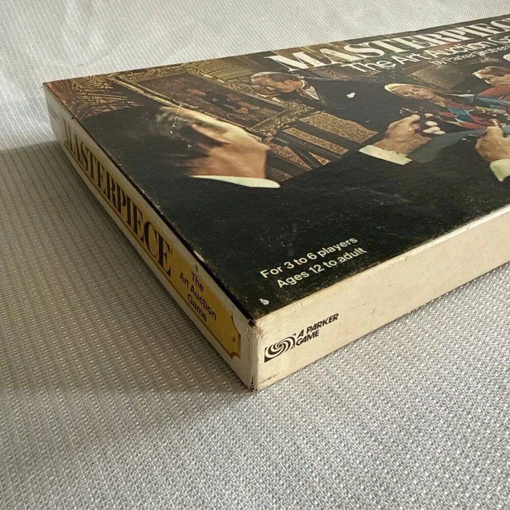 RARE Vintage 1970 Masterpiece - The Art Auction Game Parker Brothers Board Game